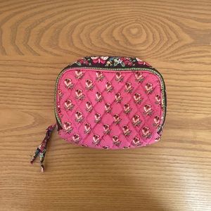 Vera Bradley pink pansy jewelry Bag